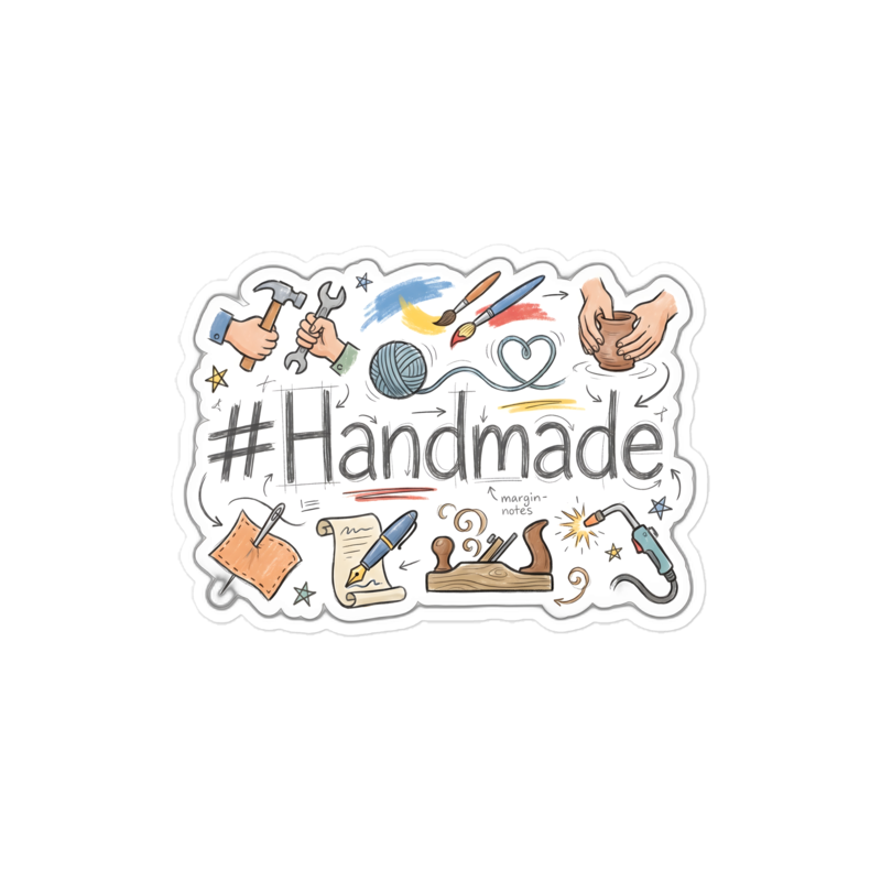 #Handmade Sticker — W1-HANDMADE — 10×8