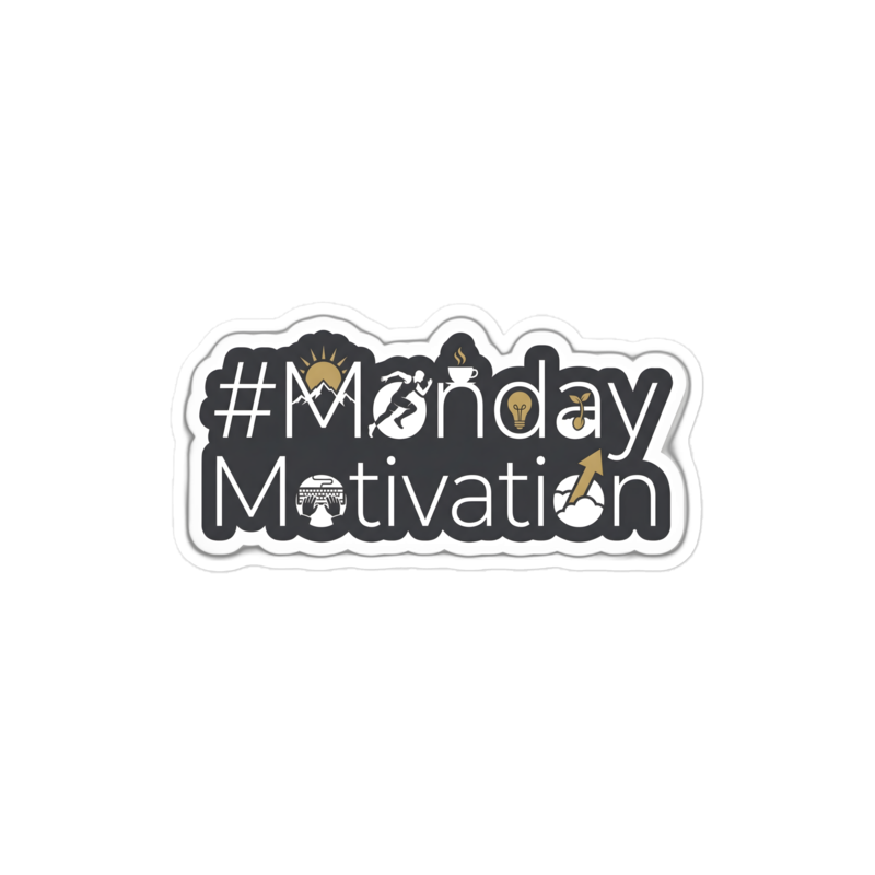 #MondayMotivation Sticker — W1-MONDAYMOTIVATION — 10×8