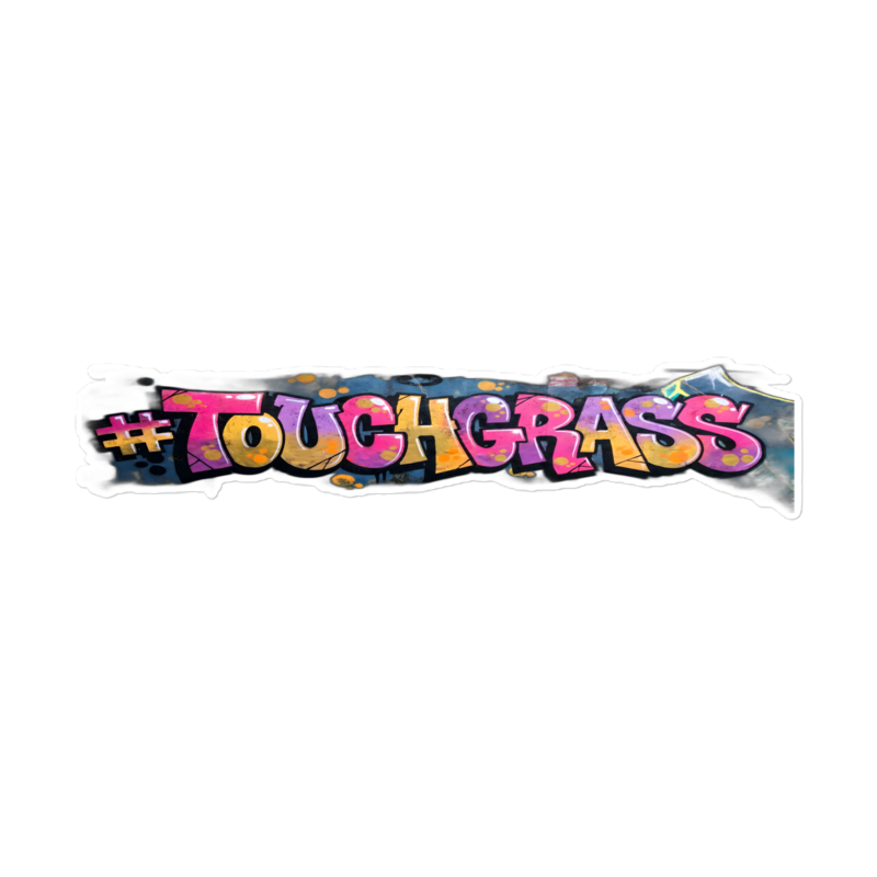 #TouchGrass Sticker — TG-GAME — 15×3.75