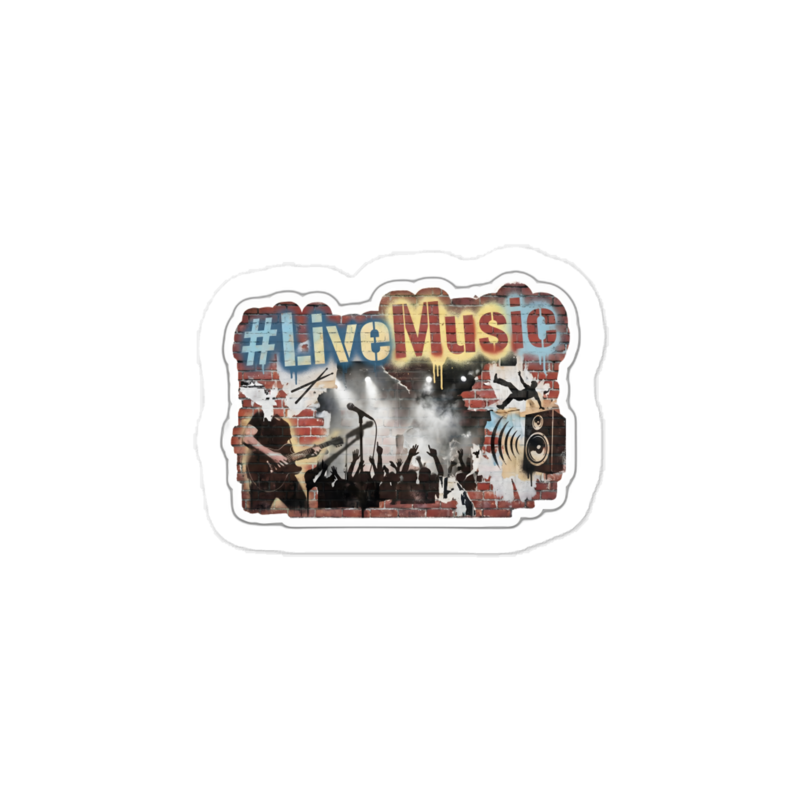 #LiveMusic Sticker — W1-LIVEMUSIC — 4×3