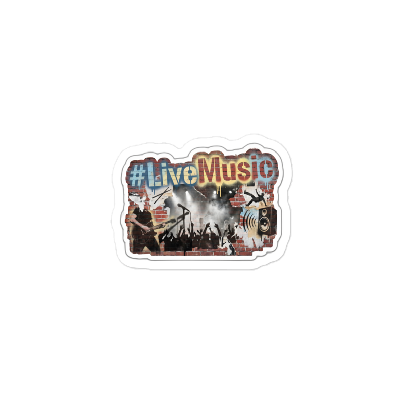 #LiveMusic Sticker — W1-LIVEMUSIC — 6×4