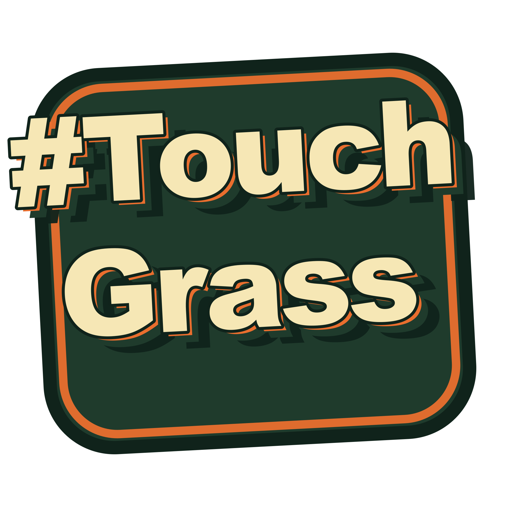 #TouchGrass Sticker — TG-OUTD — 15×3.75