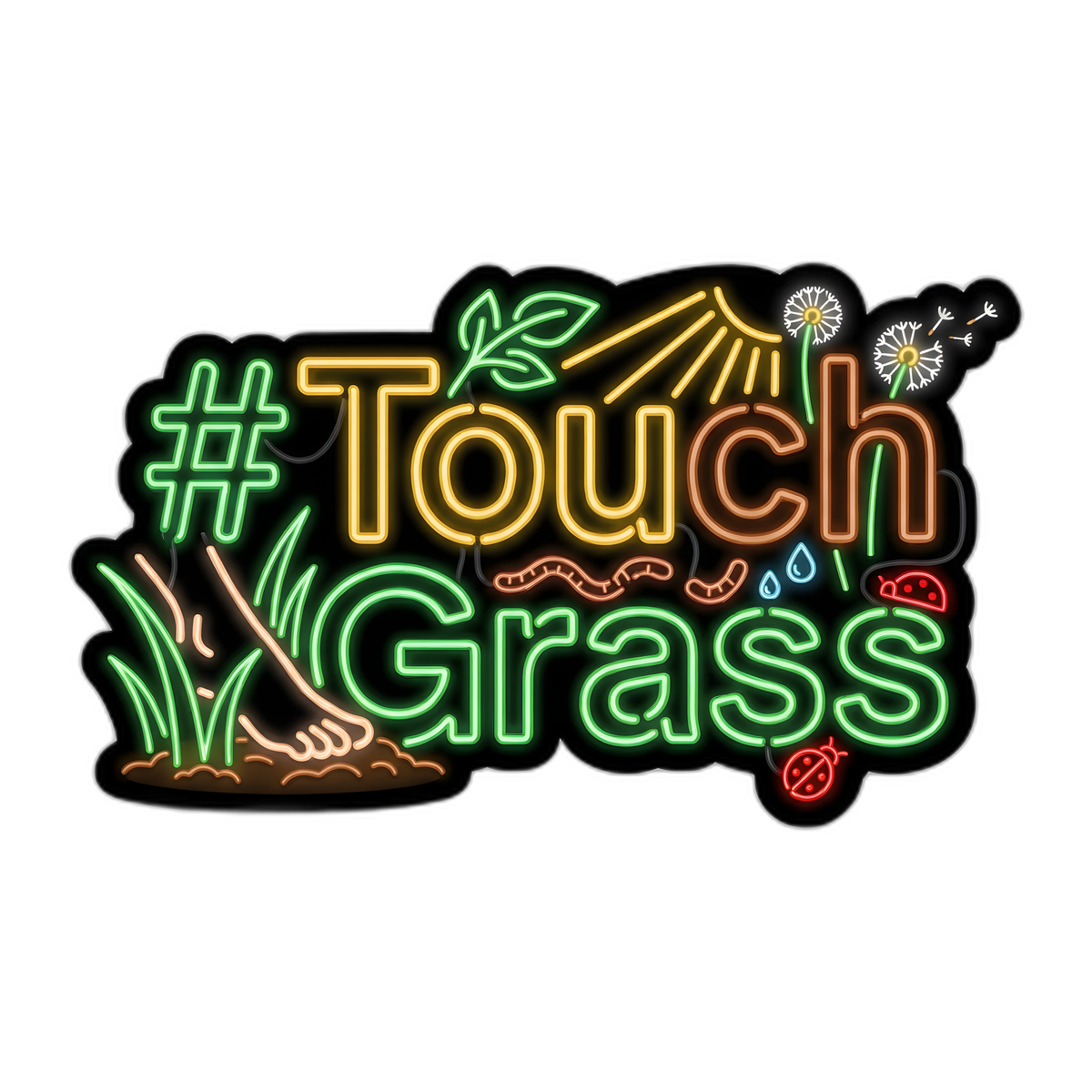 #TouchGrass Sticker — TG-ZOOM — 4×4